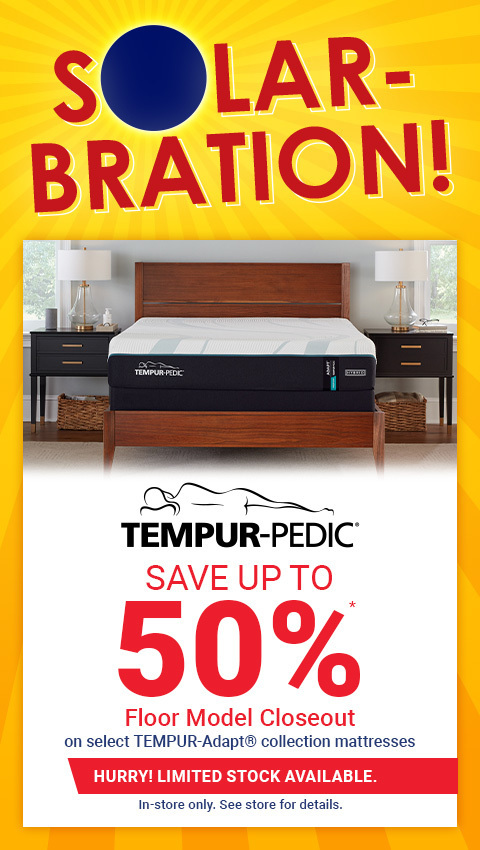 Save up to 50% on Tempur-pedic