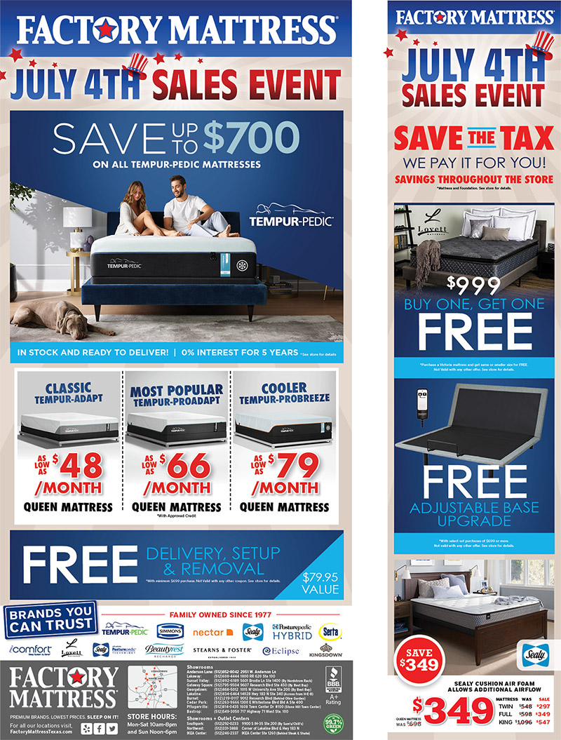 Charity McCurdy Factory Mattress Texas